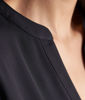 Picture of WITNEY TWO-FABRIC NAVY BLUE TOP
